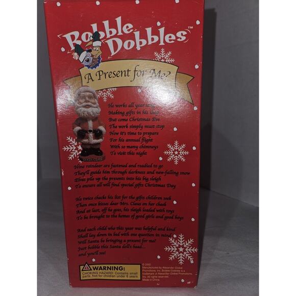 2002 Hand Painted Santa Clause Bobble Dobble Figure Bobblehead Doll 7.5" Vintage - Picture 2 of 3